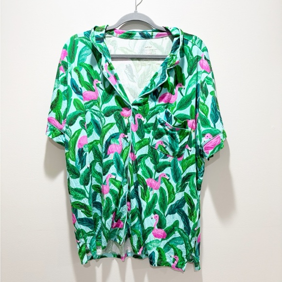 Little Sleepies Other - Little Sleepies Flamingo and Leaf Print Tropical Pajama Shirt Bamboo Spandex XL